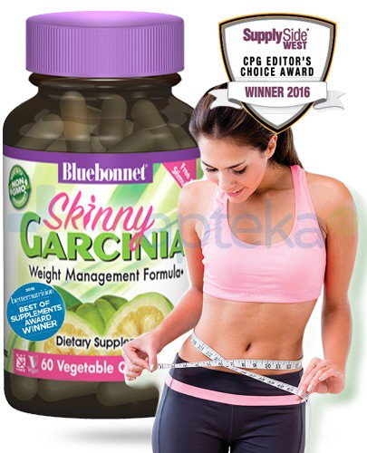 Bluebonnet Nutrition Skinny Garcinia, formuła wspomagająca odchudzanie, 60% HCA, 60 wegańskich kapsułek