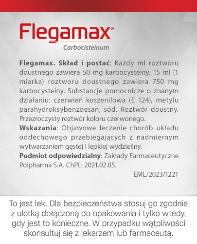 Flegamax 50 mg/ml roztwór doustny 120 ml