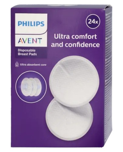 Avent Philips Komfort i pewność wkładki laktacyjne 24 sztuki [SCF254/24]