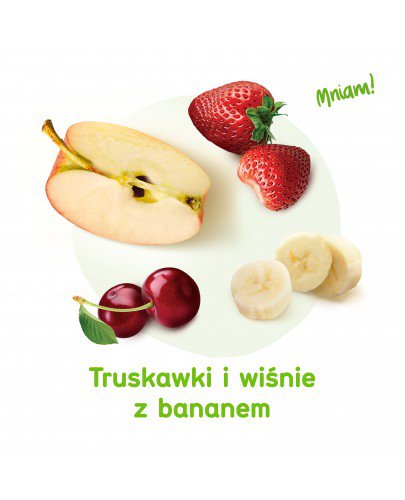 BoboVita Mus owocowy truskawki i wiśnie z bananem dla dzieci 6m+ 80 g