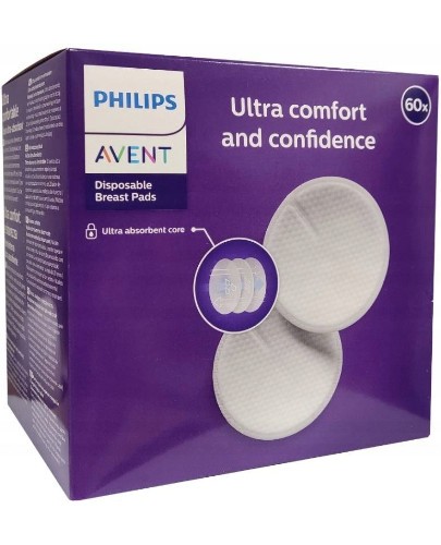 Avent Philips Komfort i pewność wkładki laktacyjne 60 sztuk [SCF254/61]