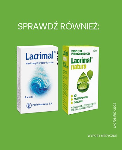 Lacrimal Natura Plus krople nawilżające do oczu 10 ml