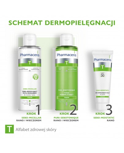 Pharmaceris T Sebo-Moistatic krem nawilżająco-kojący do twarzy w trakcie i po kuracji przeciwtrądzikowej SPF 30 50 ml [Kup 2 produkty z linii Pharmaceris T = Płyn micelarny Pharmaceris T 200 ml]