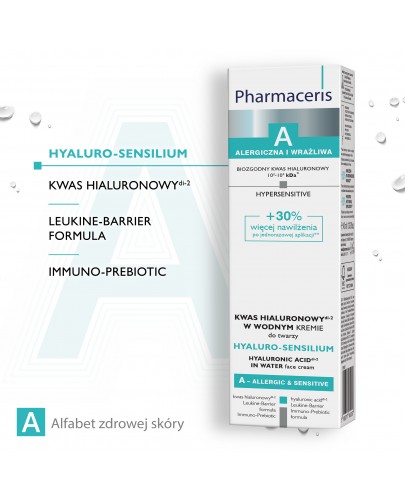 Pharmaceris A Hyaluro-Sensilium kwas hialuronowy di-2 w wodnym kremie do twarzy 40 ml