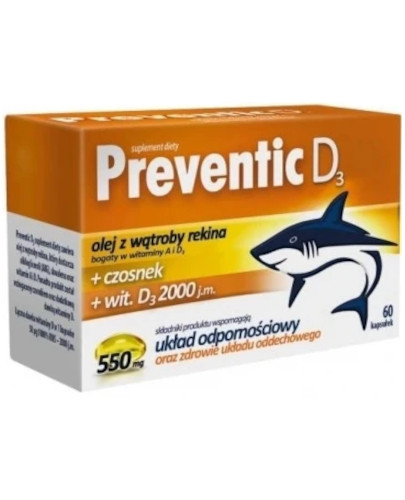 Preventic D3 + czosnek 60 kapsułek