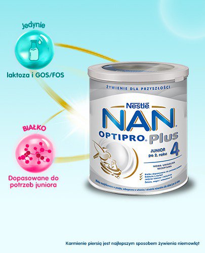 NESTLE NAN OPTIPRO Plus 4 Mleko modyfikowane w proszku dla dzieci po 2 roku 6x 800 g [6-PAK]