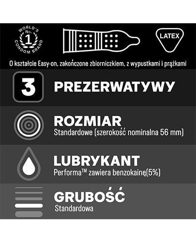 Durex Mutual Pleasure prezerwatywy 3 sztuki