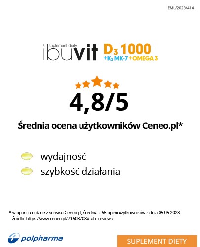 IbuVit D3 + K2 MK-7 1000 Omega-3 witamina D3 dla dzieci 6+, młodzieży i dorosłych 30 kapsułek