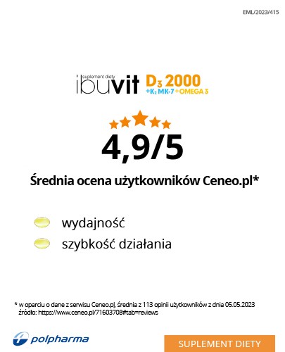 IbuVit D3 + K2 MK-7 2000 Omega-3 witamina D3 dla dorosłych 30 kapsułek