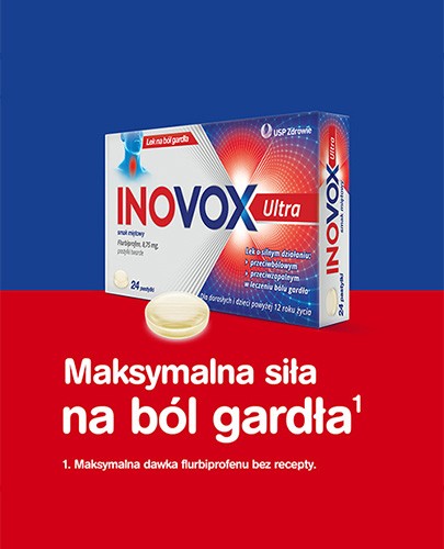 Inovox Ultra 8,75 mg pastylki na gardło smak miętowy 24 sztuki