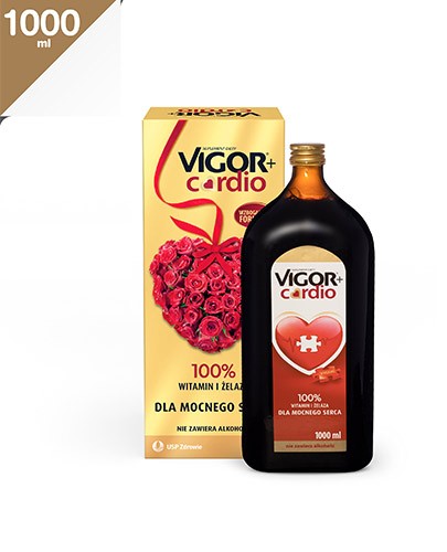 Vigor+ Cardio tonik witaminowy 1000 ml [Wzbogacona formuła] + torebka na prezent