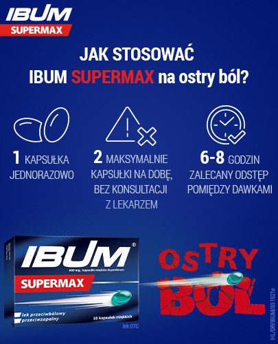 Ibum SuperMax 600mg 10 kapsułek miękkich