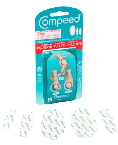 Compeed Pęcherze plastry do stóp mix 5 sztuk