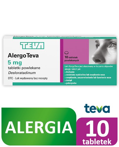 Alergo Teva 5mg 10 tabletek powlakanych