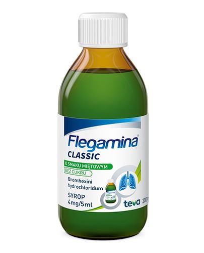 Flegamina 4 mg/5ml o smaku miętowym bez cukru syrop 200 ml