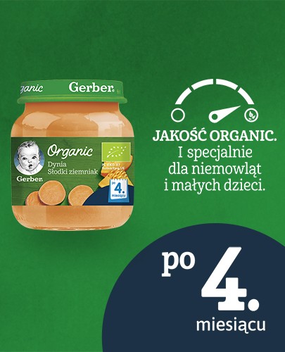 Nestlé Gerber Organic Dynia słodki ziemniak po 4 miesiącu 125 g