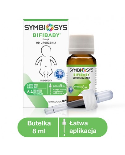 Symbiosys Bifibaby krople 8 ml równowaga flory jelitowej od 1.dnia życia