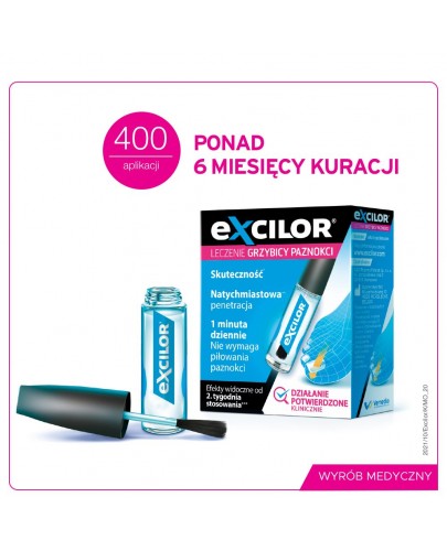 Excilor leczenie grzybicy paznokci płyn 3,3 ml