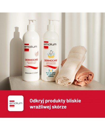 Emolium Dermocare 3w1 płyn do kąpieli, żel, szampon od 1. miesiąca życia 400 ml