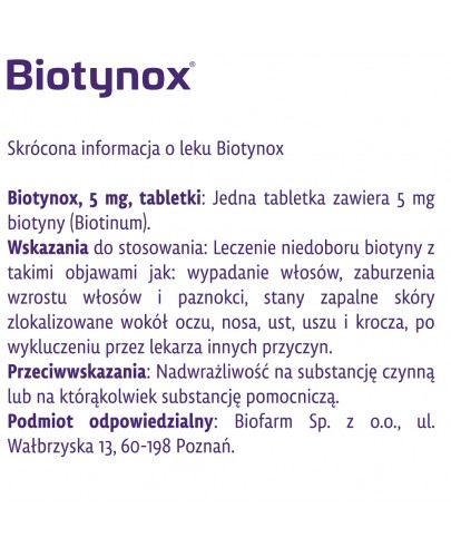 Biotynox 5mg 30 tabletek