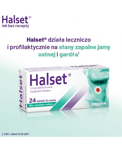 Halset 1,5 mg 24 tabletki do ssania