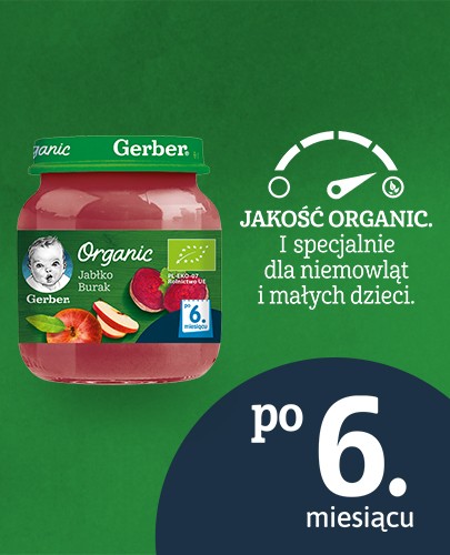 Nestlé Gerber Organic Jabłko burak po 6 miesiącu 125 g