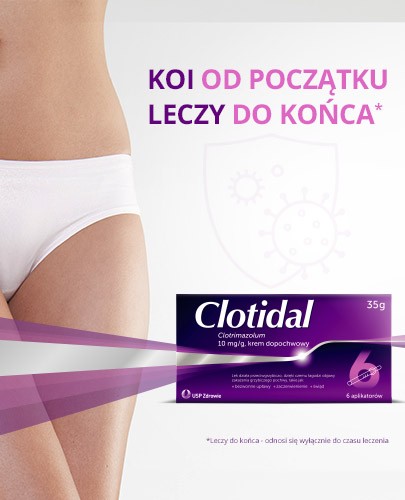 Clotidal 10 mg/g, krem dopochwowy 35 g + 6 aplikatorów