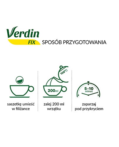 Verdin Fix z zieloną herbatą 20 saszetek