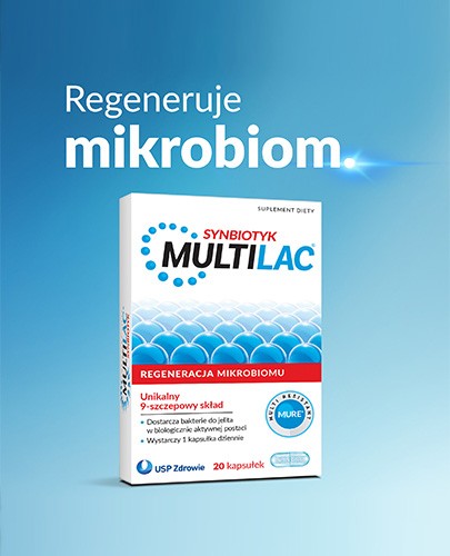 Multilac Synbiotyk probiotyk + prebiotyk 20 kapsułek