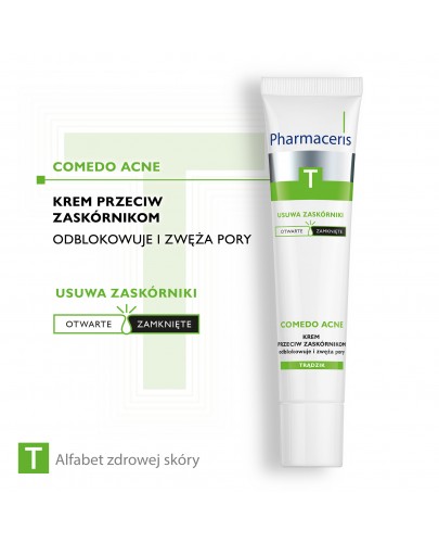 Pharmaceris T Comedo Acne krem przeciw zaskórnikom odblokowuje i zwęża pory 40 ml [Kup 2 produkty z linii Pharmaceris T = Płyn micelarny Pharmaceris T 200 ml]