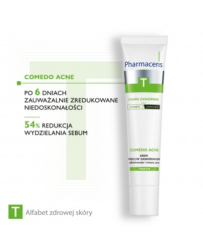 Pharmaceris T Comedo Acne krem przeciw zaskórnikom odblokowuje i zwęża pory 40 ml [Kup 2 produkty z linii Pharmaceris T = Płyn micelarny Pharmaceris T 200 ml]