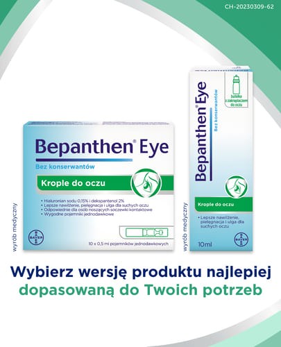 Bepanthen Eye nawilżające krople do suchych oczu 10 ml
