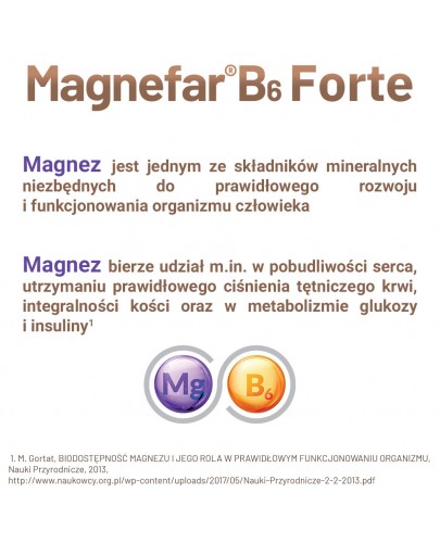 Magnefar B6 Forte 100 mg + 10,10 mg 60 tabletek