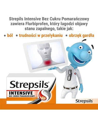 Strepsils Intensive bez cukru pomarańczowy 24 pastylek twardych