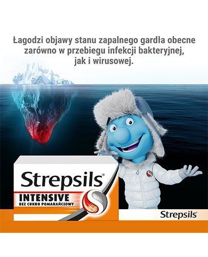 Strepsils Intensive bez cukru pomarańczowy 24 pastylek twardych