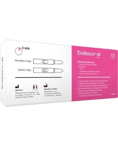 LabHome EVIDENCE-10 Ultraczuły test ciążowy 1 sztuka