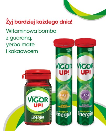 Vigor Up Fast o smaku pomarańczy 20 tabletek musujących