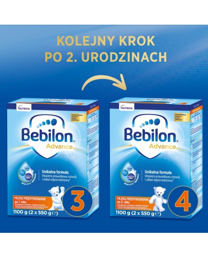 Bebilon 3 Pronutra Advance mleko modyfikowane powyżej 1. roku 1100 g