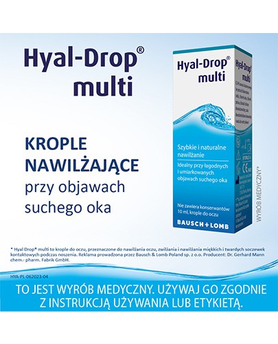 Hyal-Drop Multi krople do oczu 10 ml 