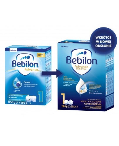 Bebilon 1 Pronutra Advance mleko początkowe od urodzenia 2 x 1100 g [2-PAK]