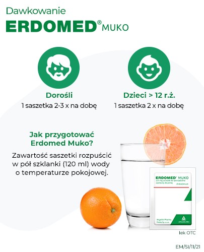 Erdomed Muko 225 mg 10 saszetek