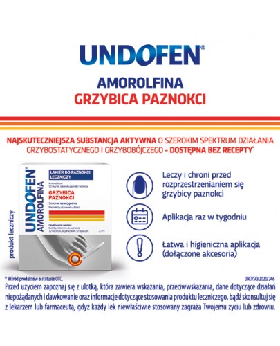 Undofen Amorolfina lakier leczniczy do paznokci 2,5 ml