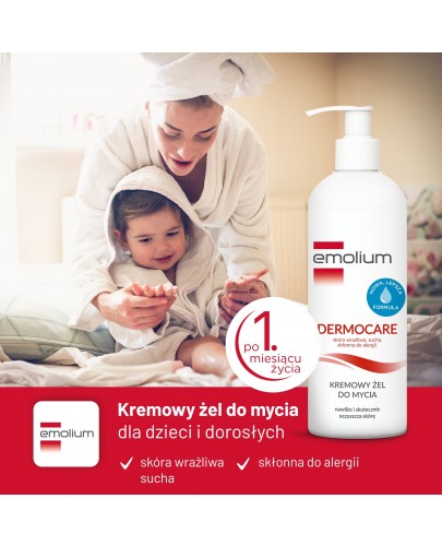 Emolium Dermocare kremowy żel do mycia od 1 miesiąca 400 ml [NOWA FORMUŁA]