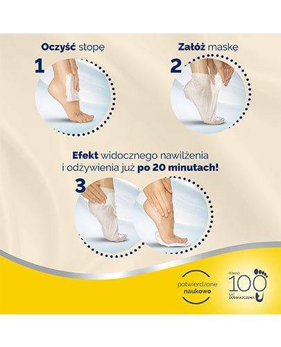 Scholl PediMask skarpetki nawilżające do stóp z olejkiem makadamia SPA 1 para