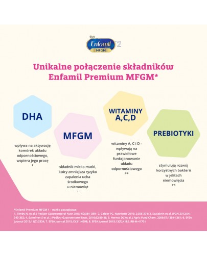 Enfamil 2 Premium MFGM mleko następne modyfikowane po 6 miesiącu 800 g