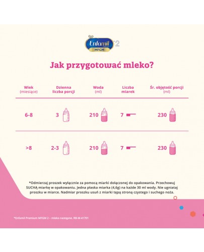 Enfamil 2 Premium MFGM mleko następne modyfikowane po 6 miesiącu 800 g