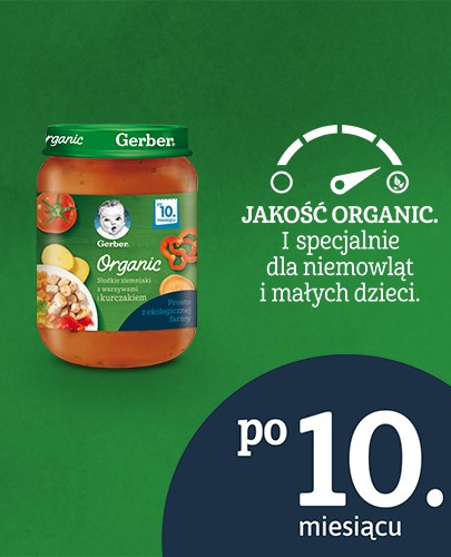 Nestlé Gerber Organic słodkie ziemniaki z warzywami i kurczakiem po 10 miesiącu 190 g