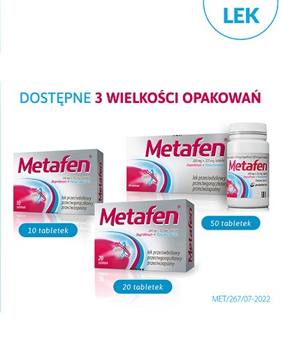 Metafen 200mg + 325mg 20 tabletek