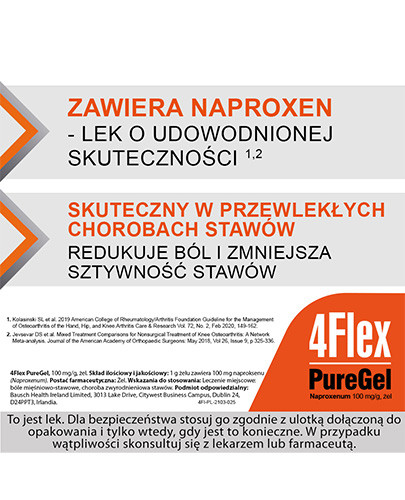 4 Flex Pure Gel 100mg/g na ból i stan zapalny mięśni i stawów żel 100 g