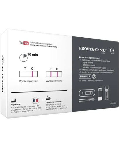LabHome PROSTA-Check test płytkowy do wykrywania poziomu antygenu prostaty 1 sztuka